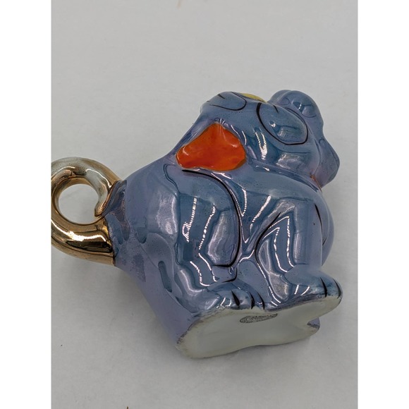 Japanese Bonzo Dog Fu Blue Lusterware Sugar Creamer Hand Painted Anthropomorphic - Picture 4 of 13